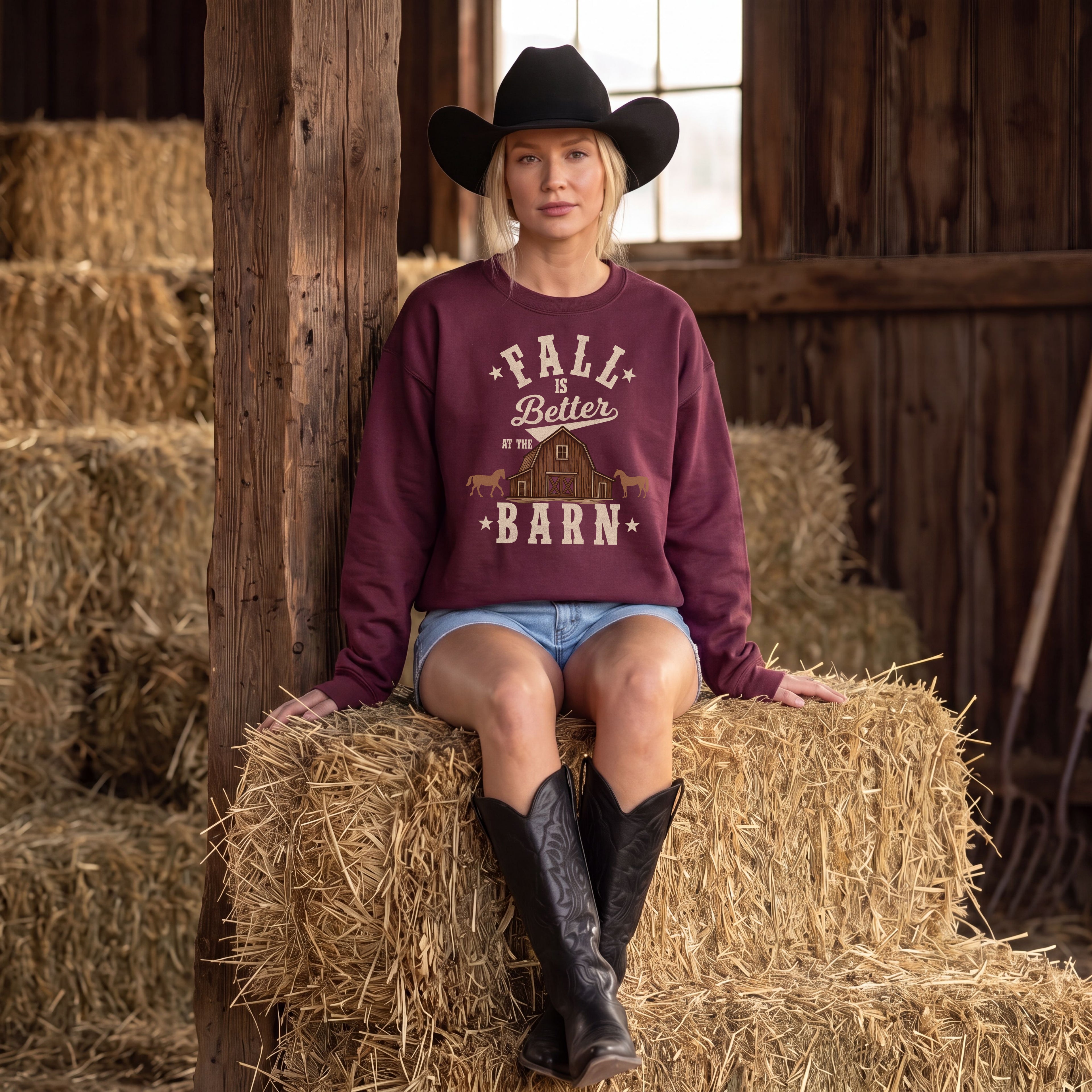 Fall is Better at the Barn Crewneck Sweatshirt