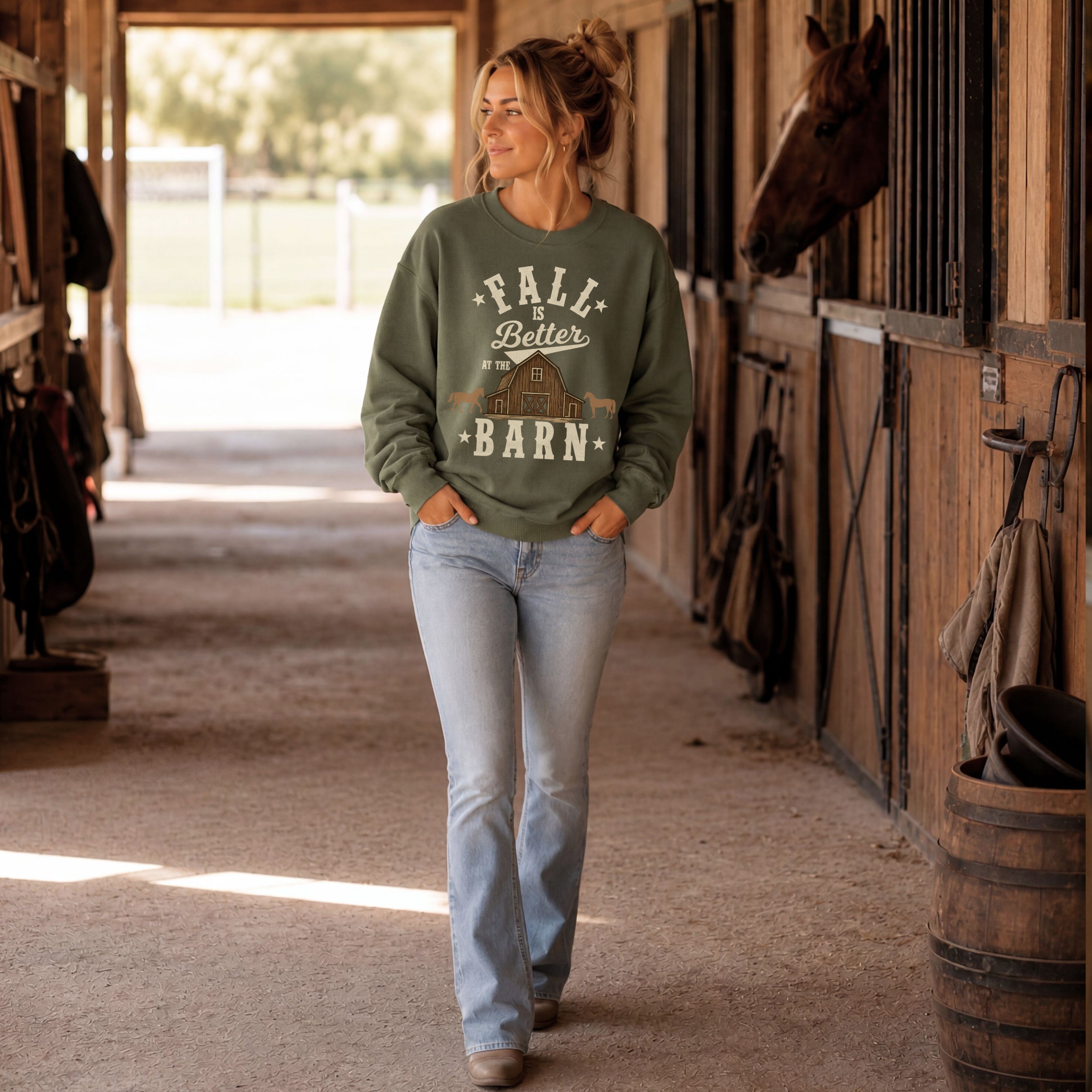 Fall is Better at the Barn Crewneck Sweatshirt