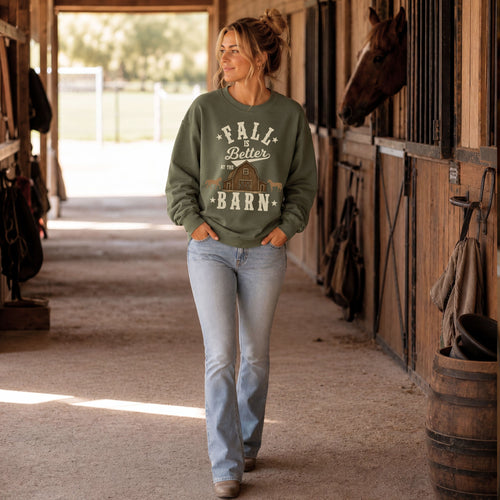 Fall is Better at the Barn Crewneck Sweatshirt