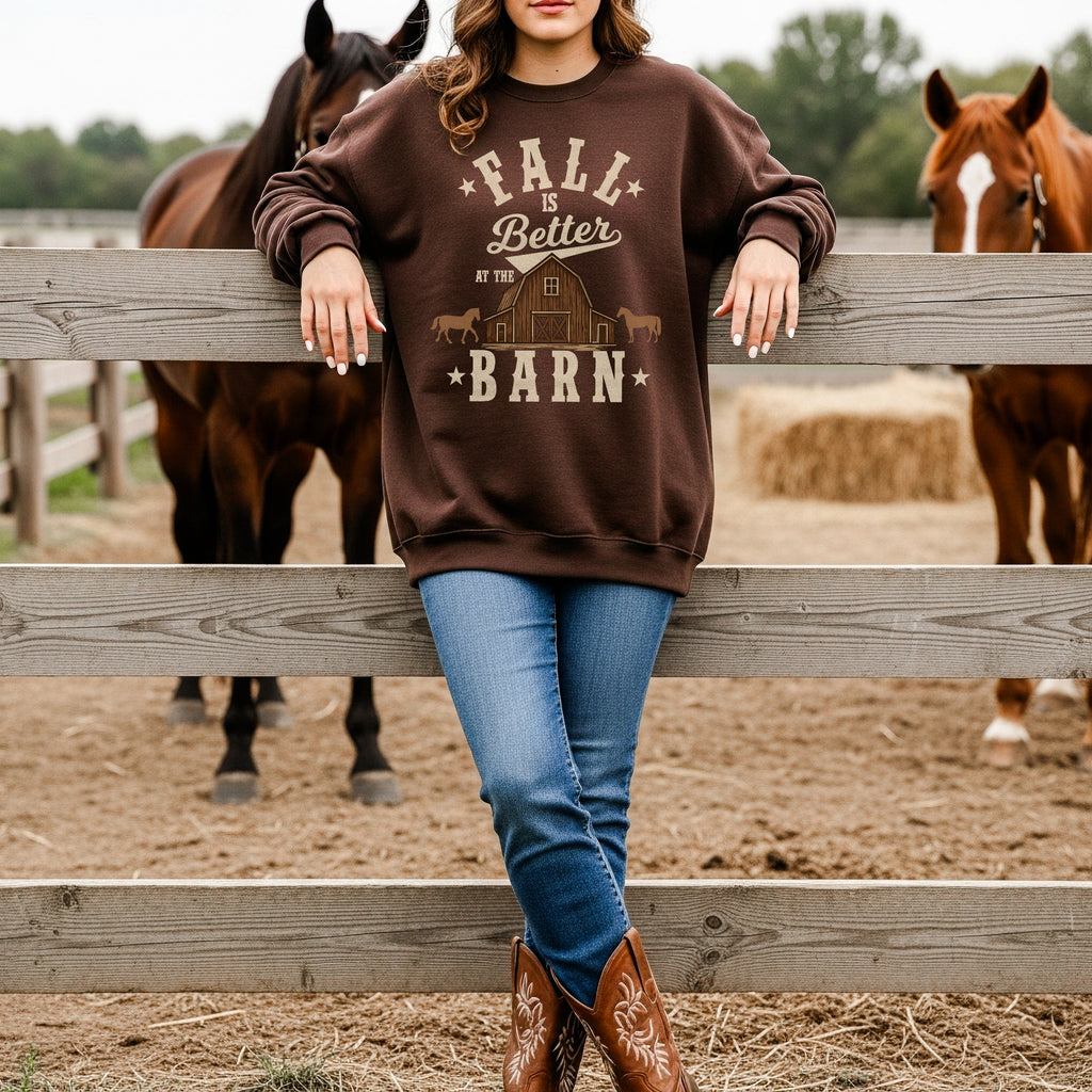 Fall is Better at the Barn Crewneck Sweatshirt