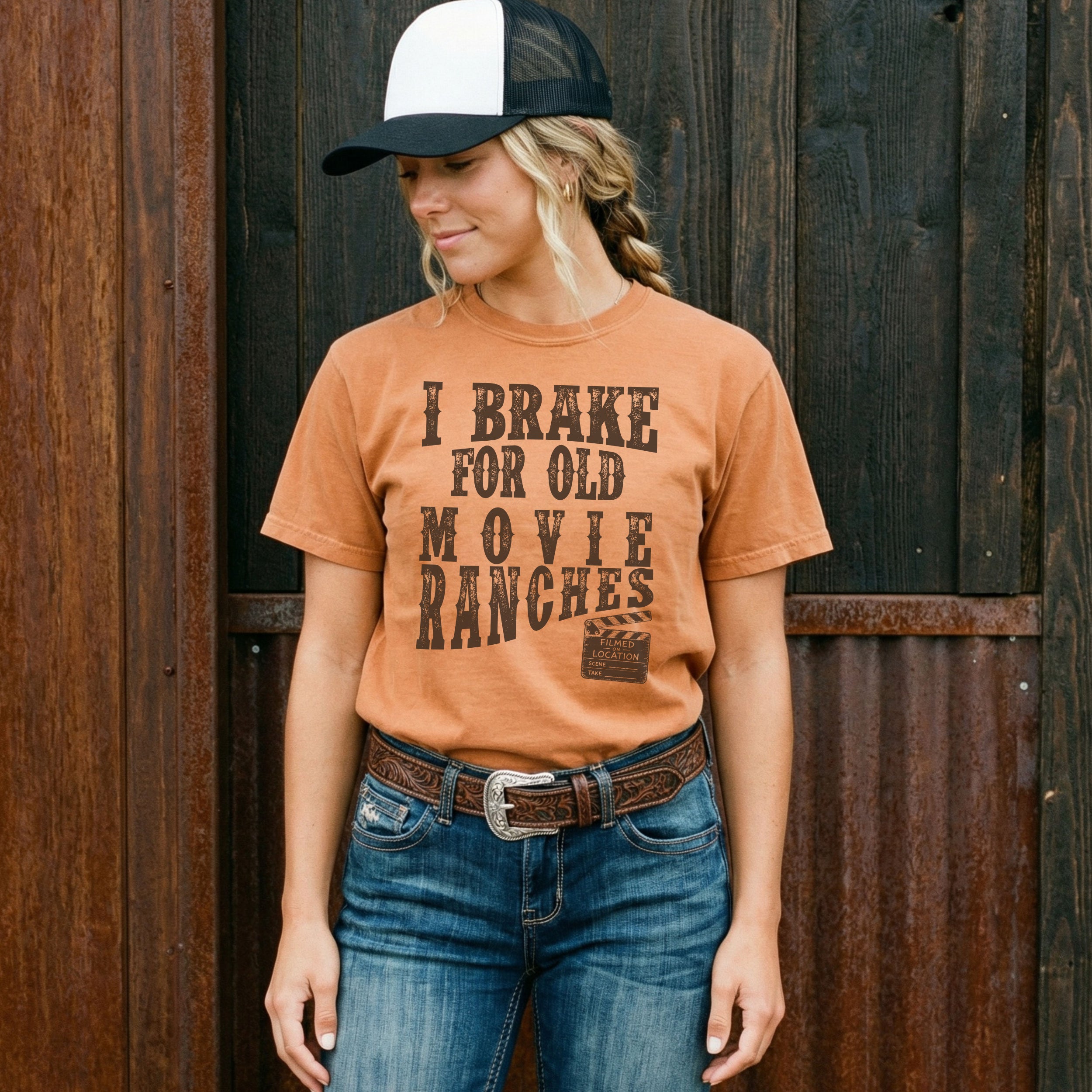 I Brake For Old Movie Ranches Shirt | Comfort Colors 1717