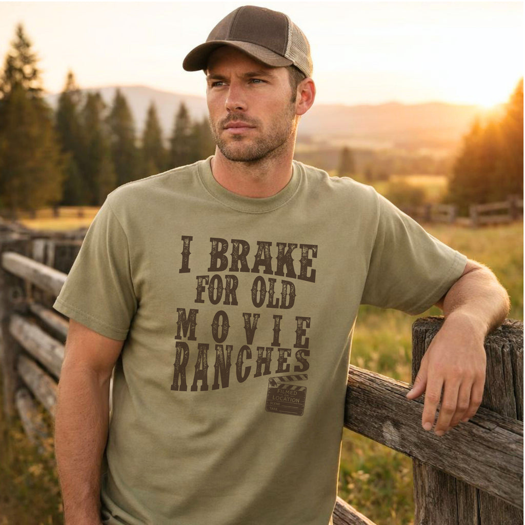 I Brake For Old Movie Ranches Shirt | Comfort Colors 1717