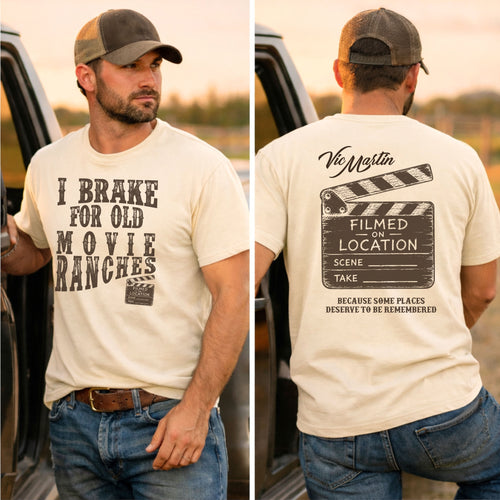 I Brake For Old Movie Ranches Shirt | Comfort Colors 1717