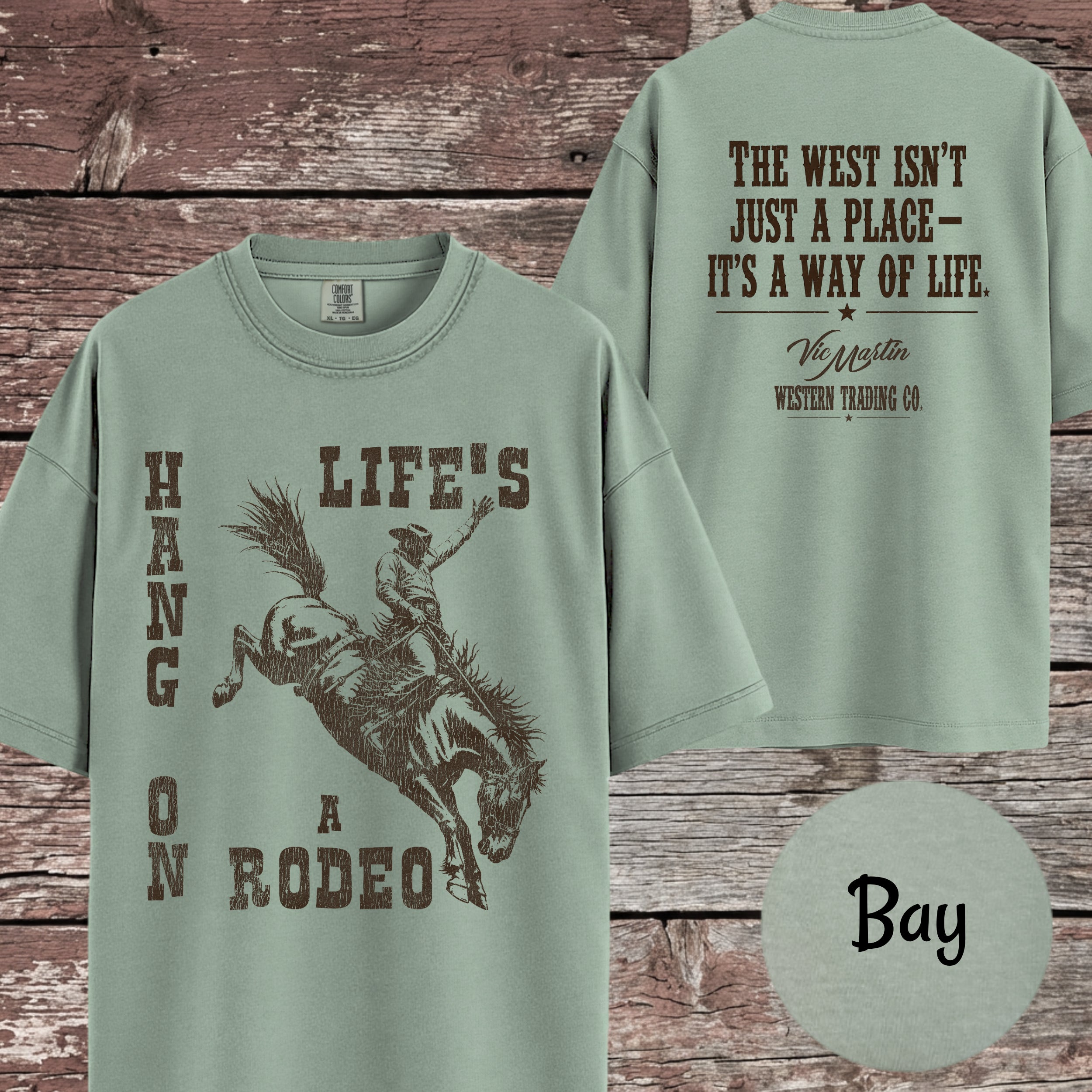 Hang On – Life's a Rodeo  | Vintage Western Tee