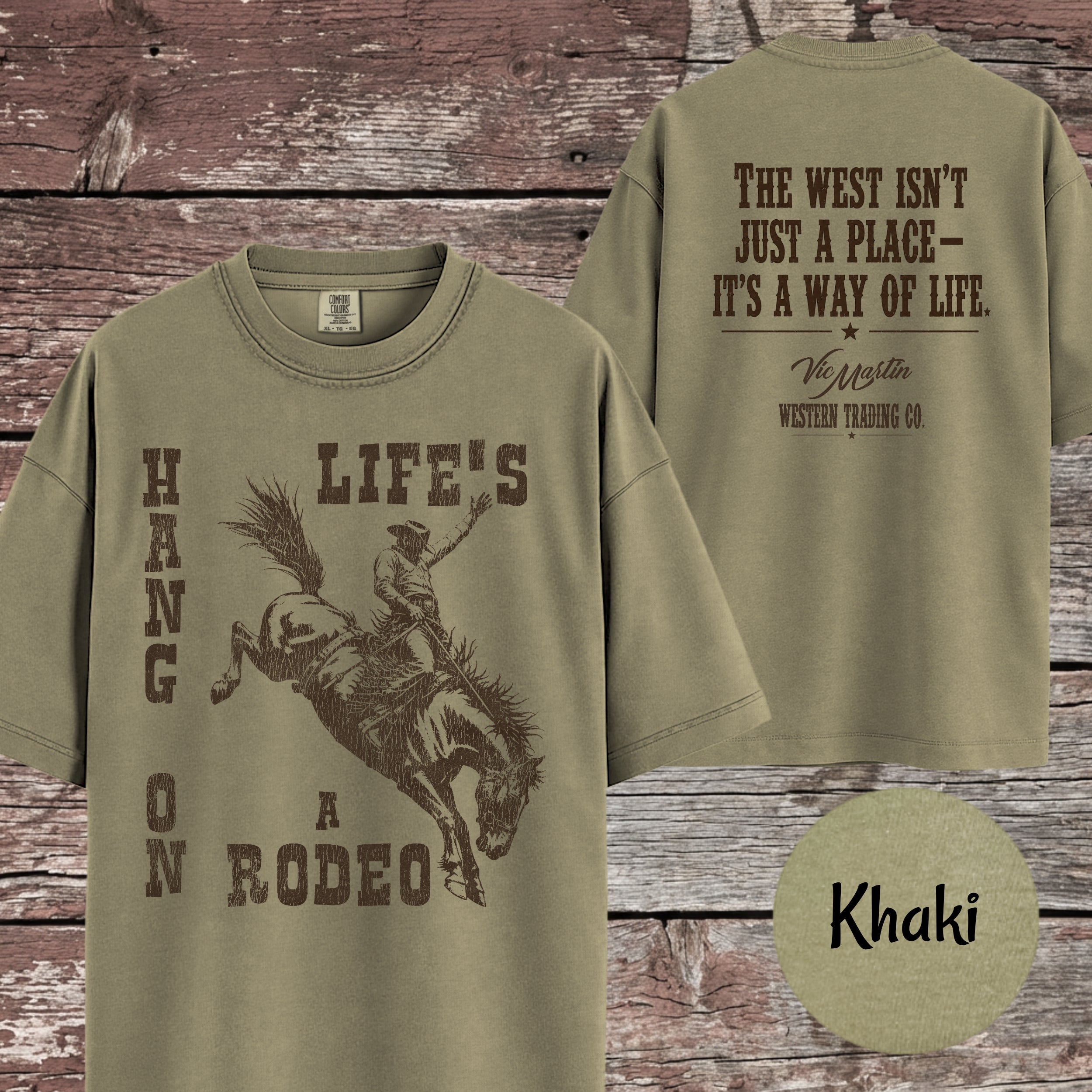 Hang On – Life's a Rodeo  | Vintage Western Tee
