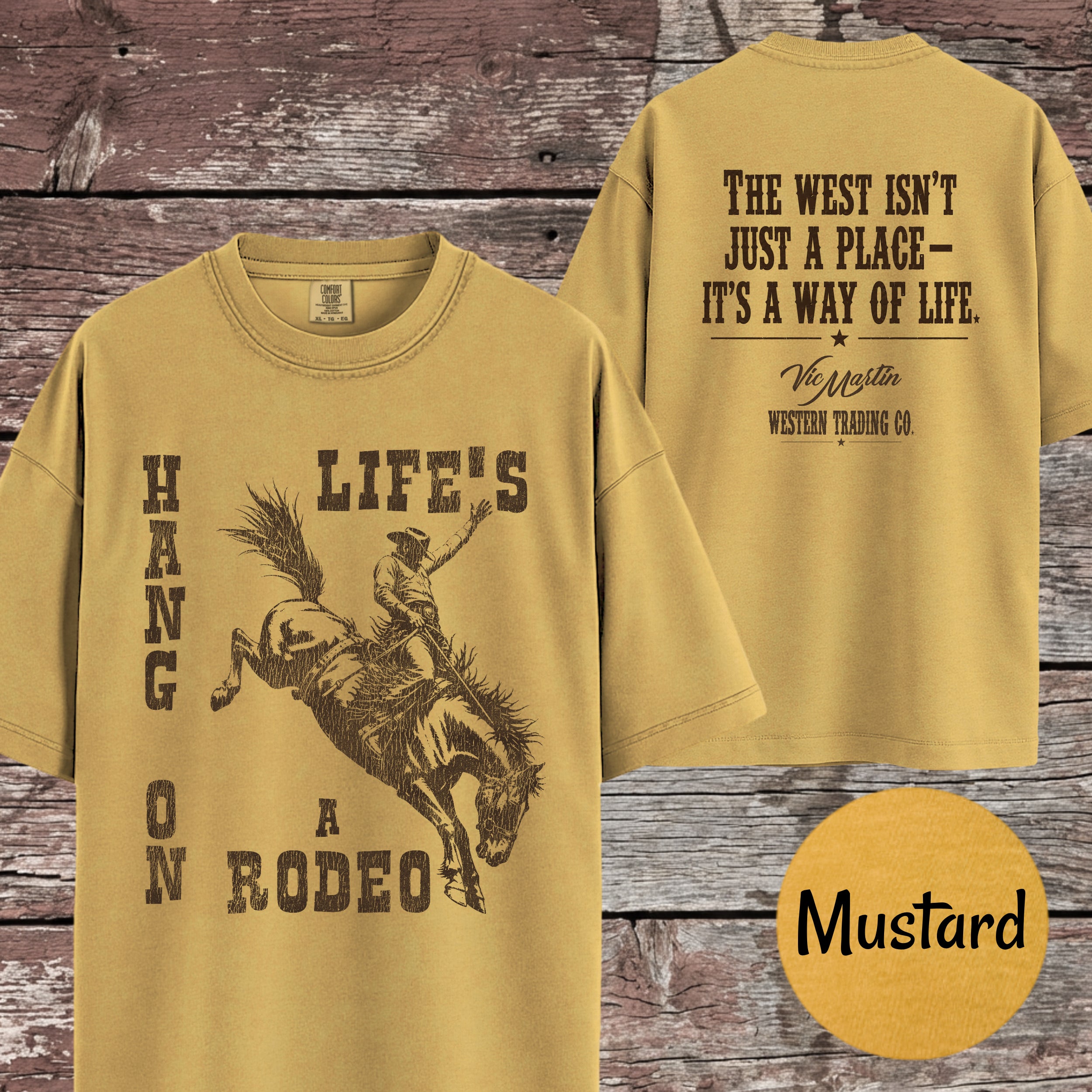 Hang On – Life's a Rodeo  | Vintage Western Tee