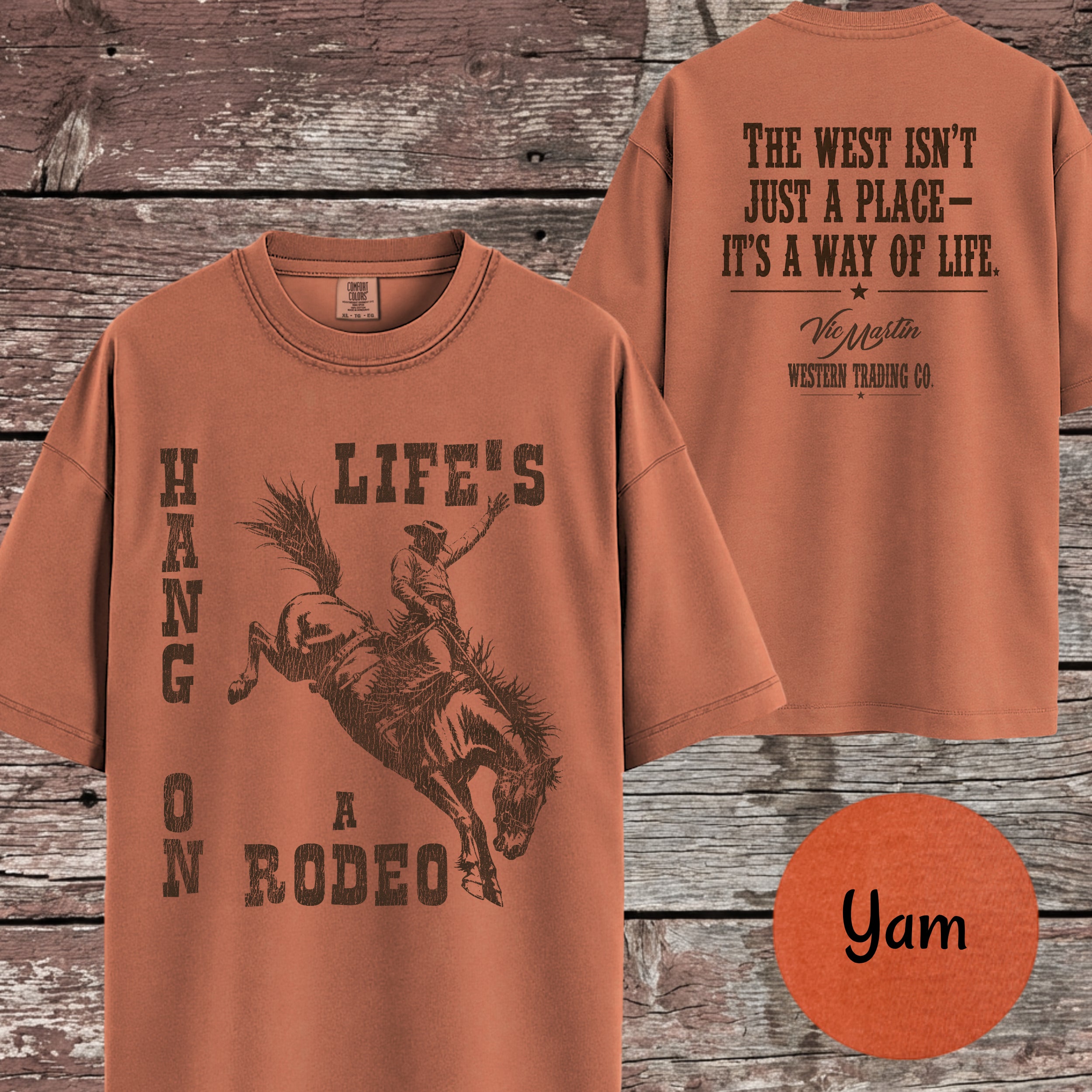 Hang On – Life's a Rodeo  | Vintage Western Tee