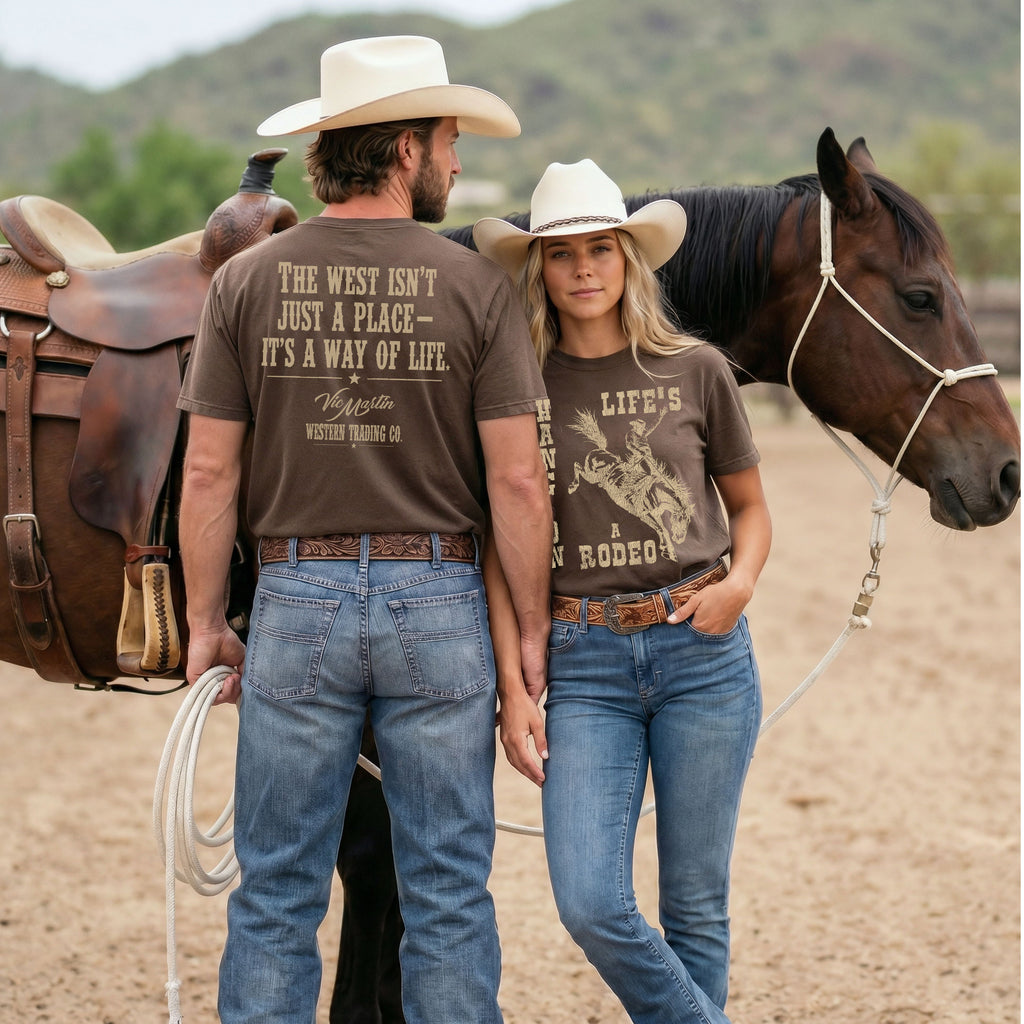 Hang On – Life's a Rodeo  | Vintage Western Tee