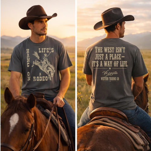 Hang On – Life's a Rodeo  | Vintage Western Tee