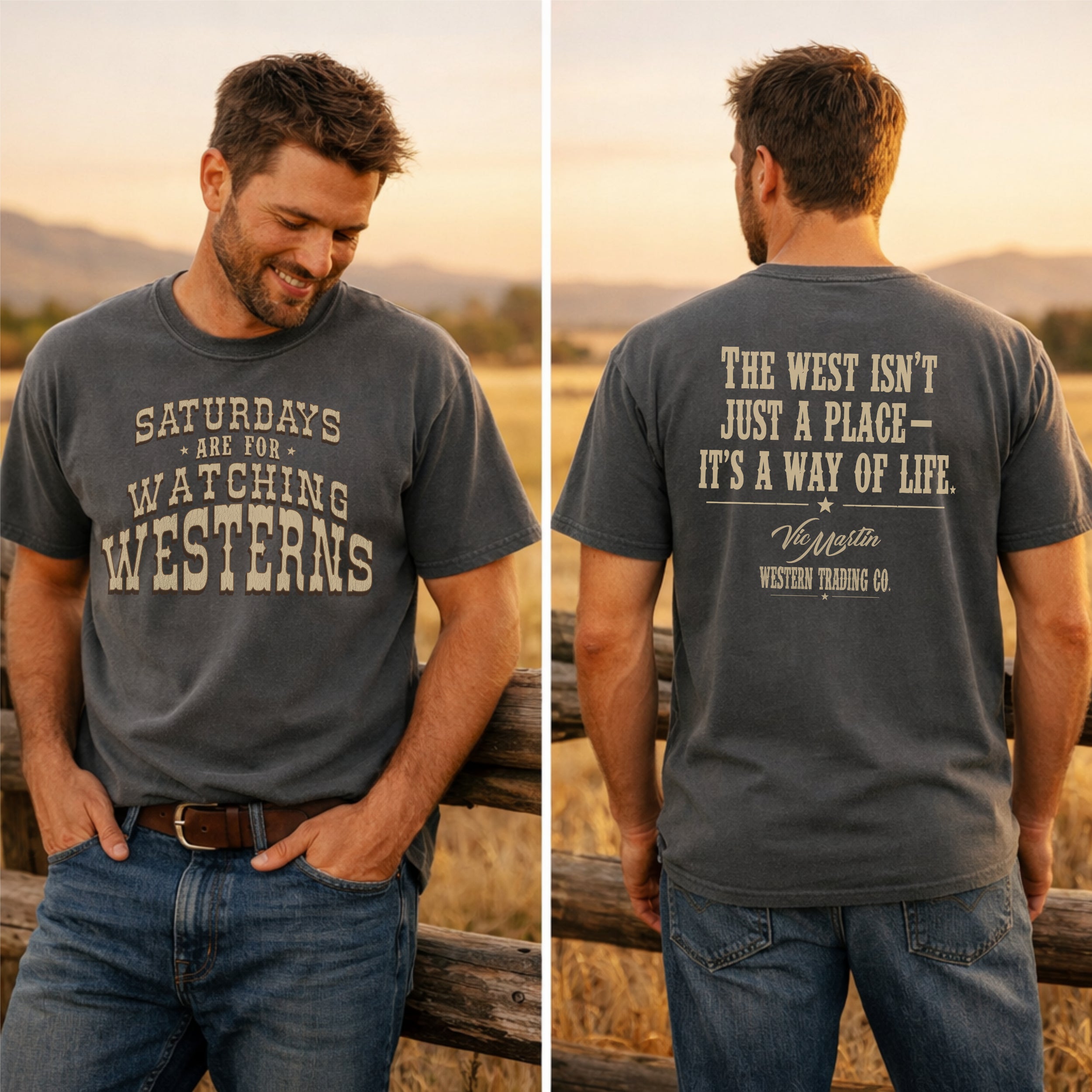 Saturdays Are For Watching Westerns Shirt | Comfort Colors 1717