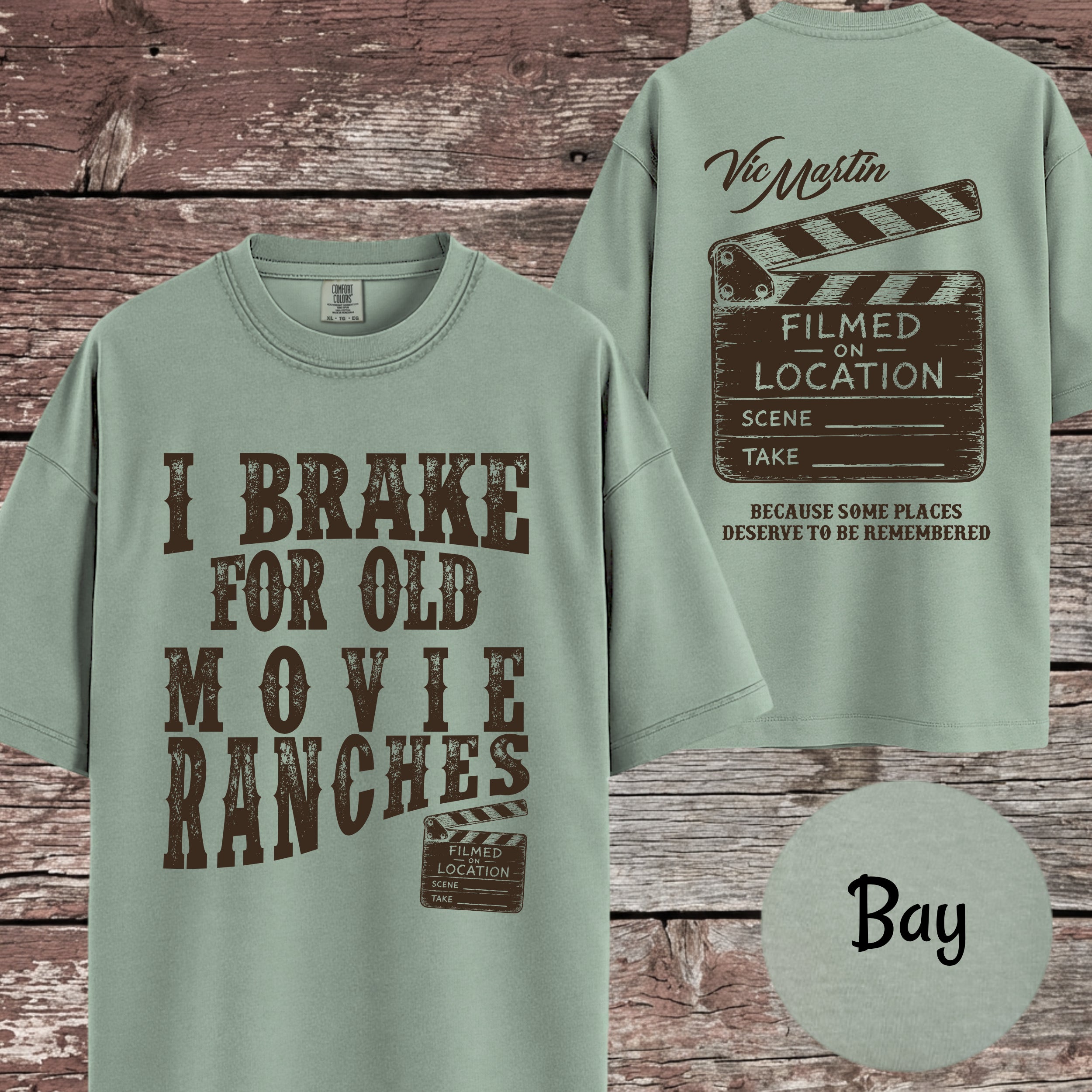I Brake For Old Movie Ranches Shirt | Comfort Colors 1717