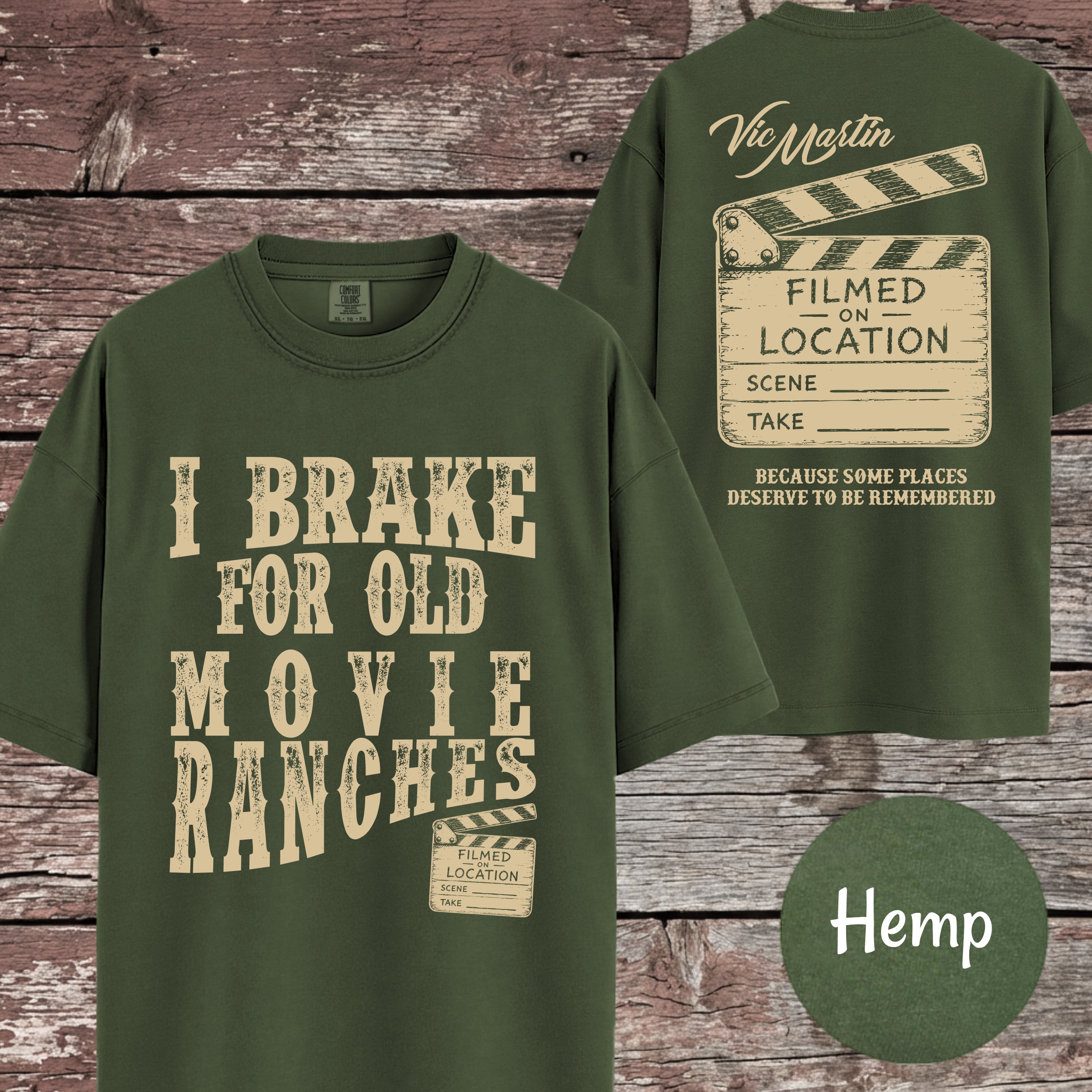 I Brake For Old Movie Ranches Shirt | Comfort Colors 1717