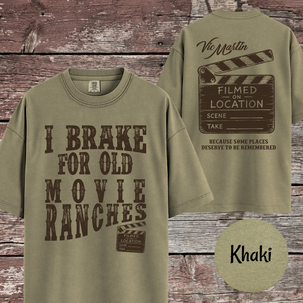I Brake For Old Movie Ranches Shirt | Comfort Colors 1717
