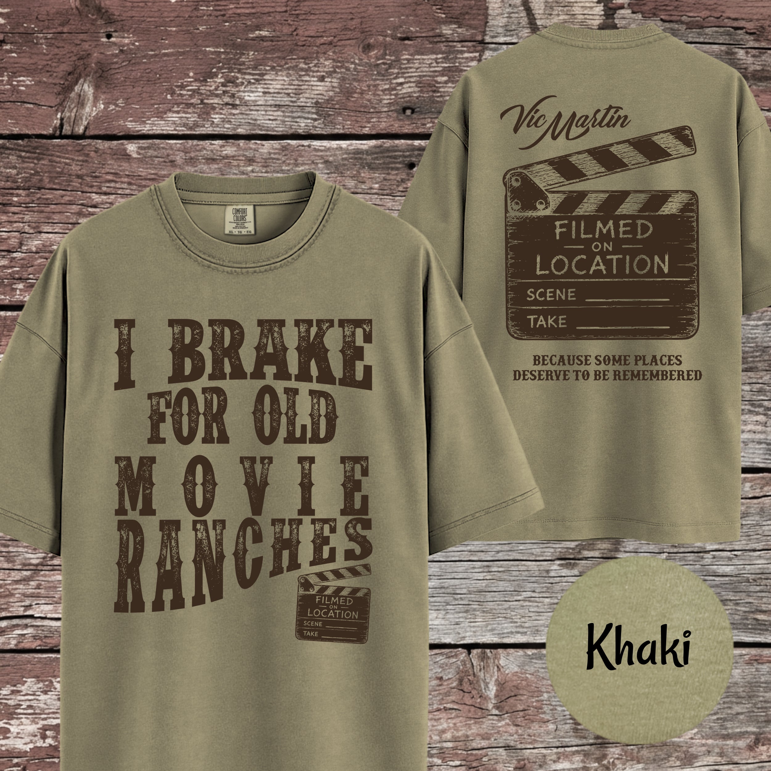 I Brake For Old Movie Ranches Shirt | Comfort Colors 1717