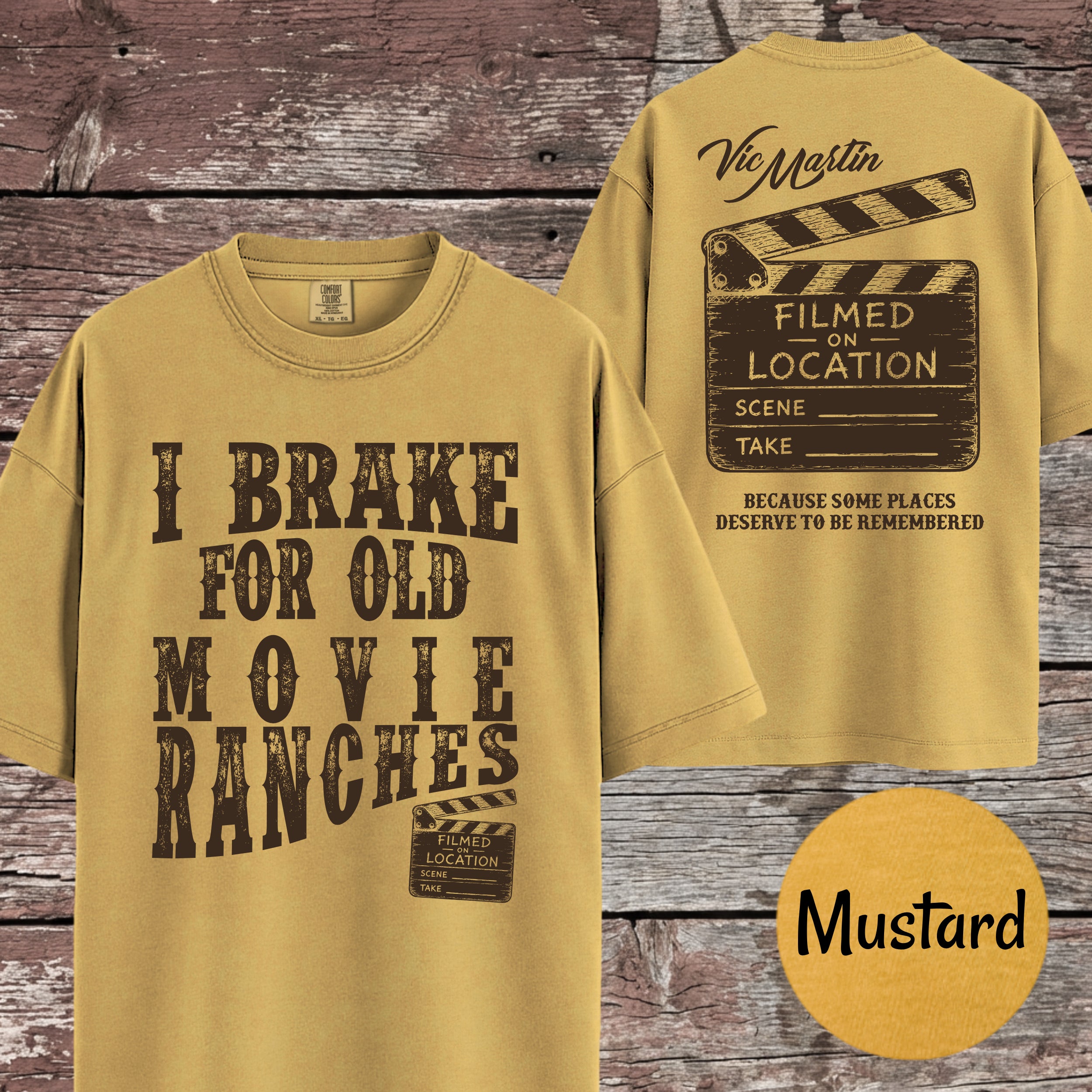 I Brake For Old Movie Ranches Shirt | Comfort Colors 1717