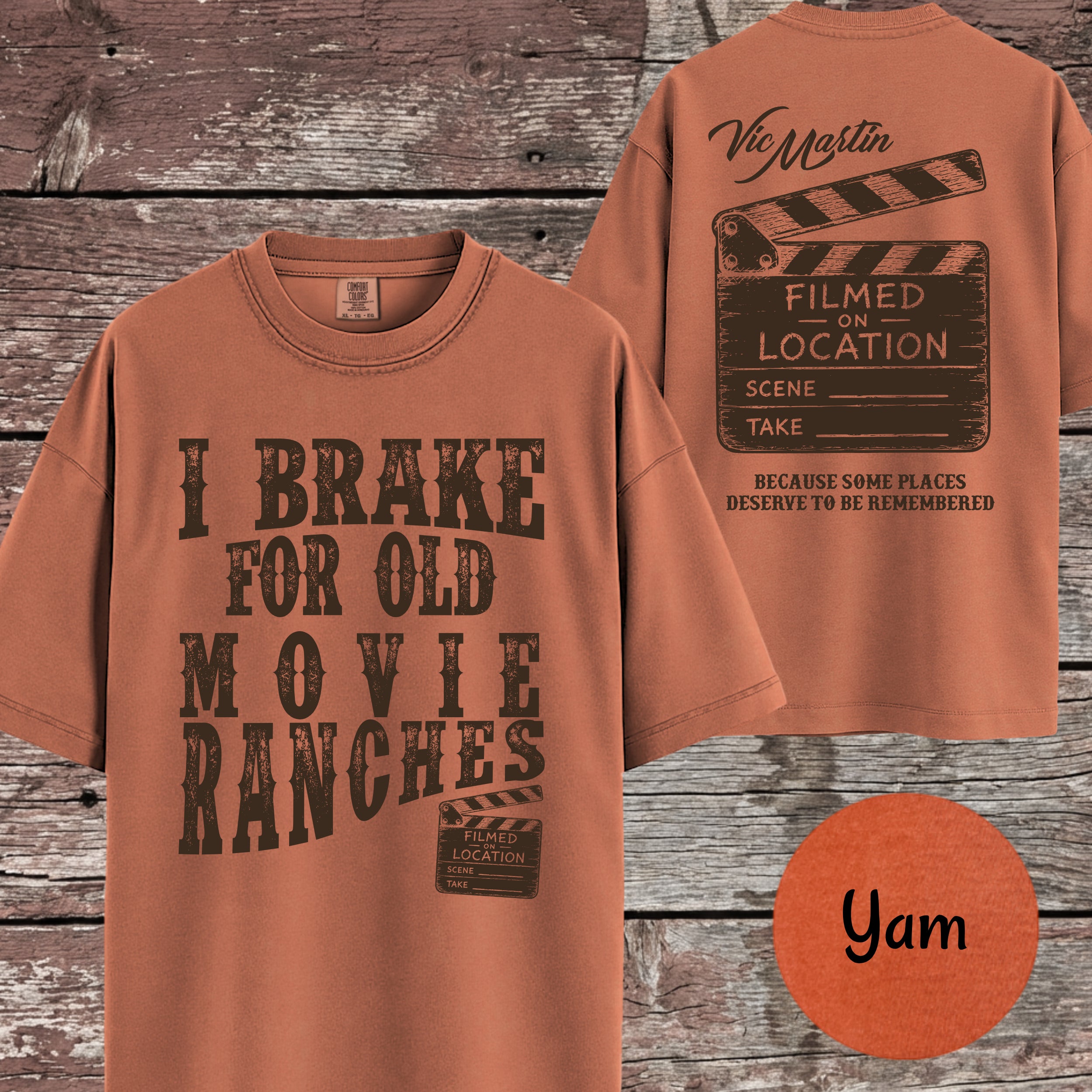 I Brake For Old Movie Ranches Shirt | Comfort Colors 1717